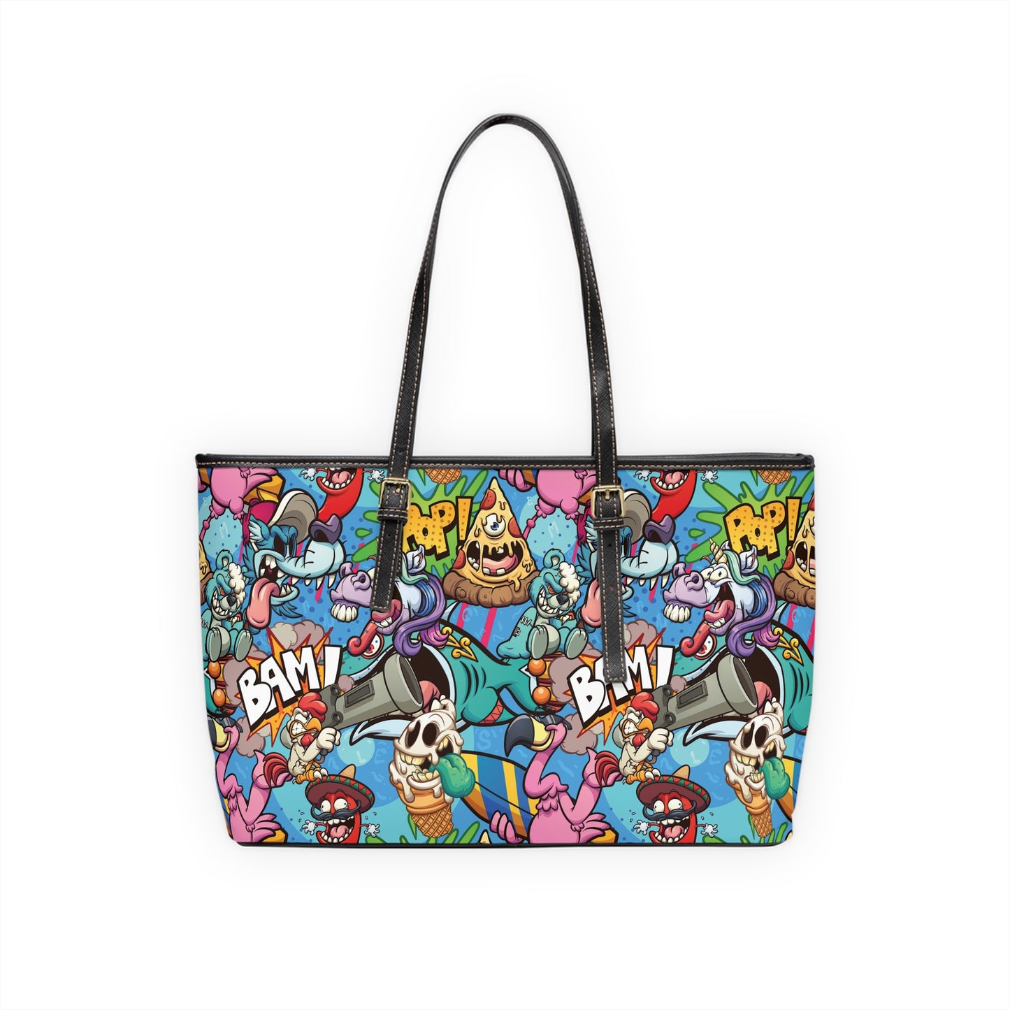 Comic Blast PU Leather Tote Bag | PowerOwner Official Merch