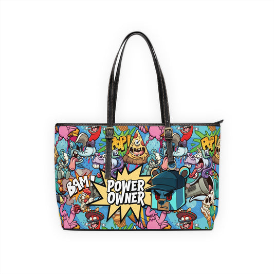 Comic Blast PU Leather Tote Bag | PowerOwner Official Merch