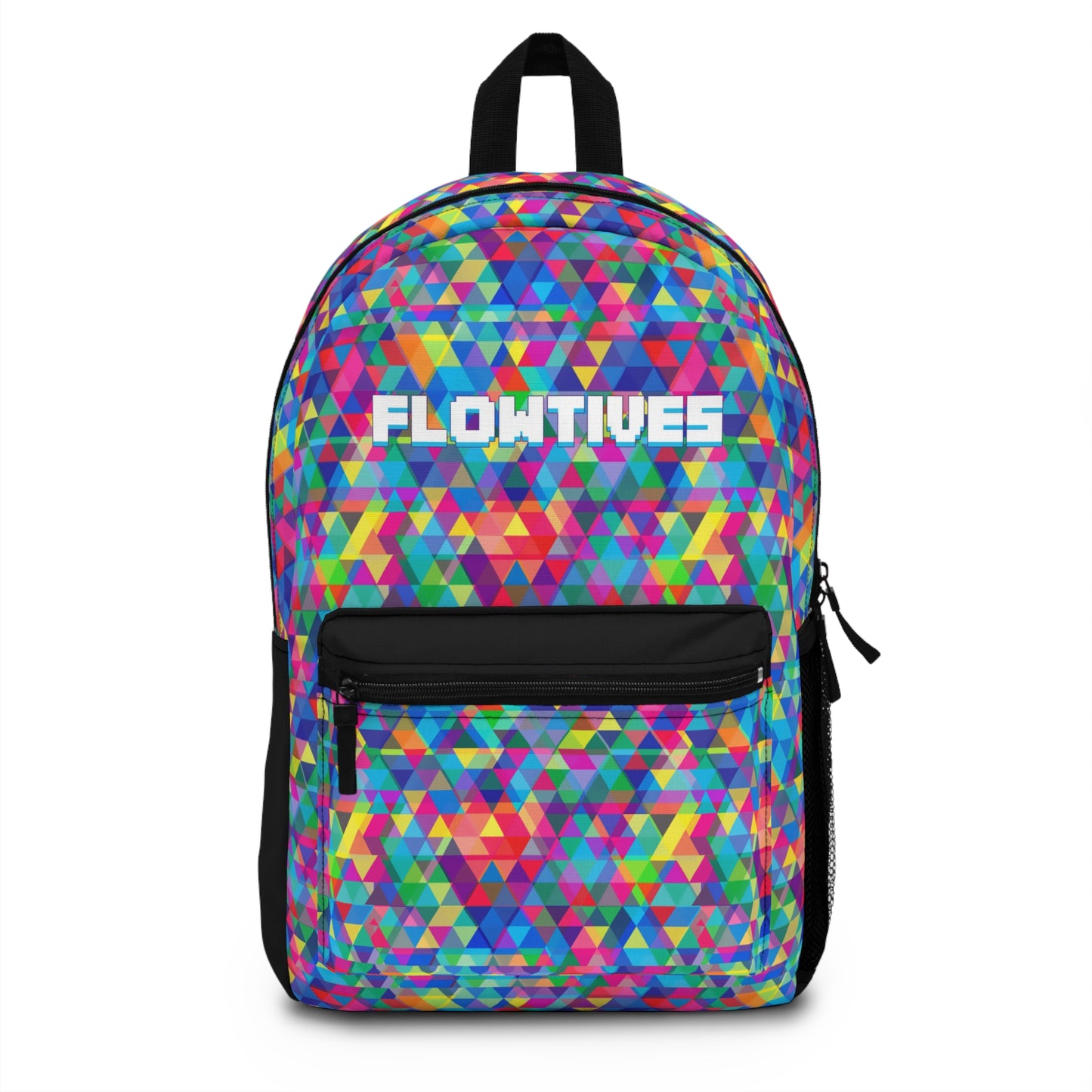 Colorful Geometric Print Backpack | Flowtives Official Merch