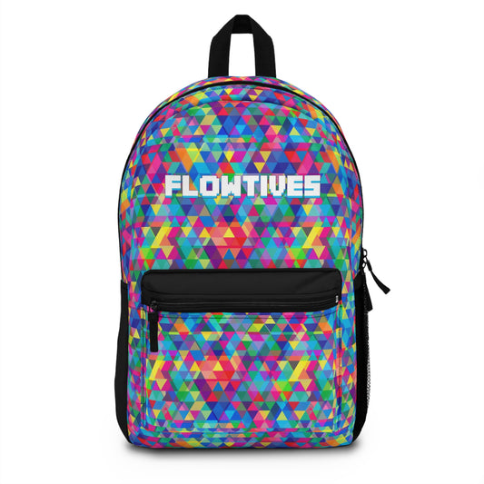 Colorful Geometric Print Backpack | Flowtives Official Merch