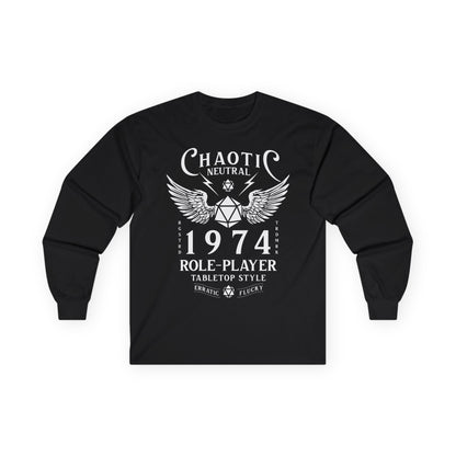 Chaotic Neutral Role Player Long Sleeve Shirt | D10 Dice Gamer Apparel for Nerds & DnD Fans