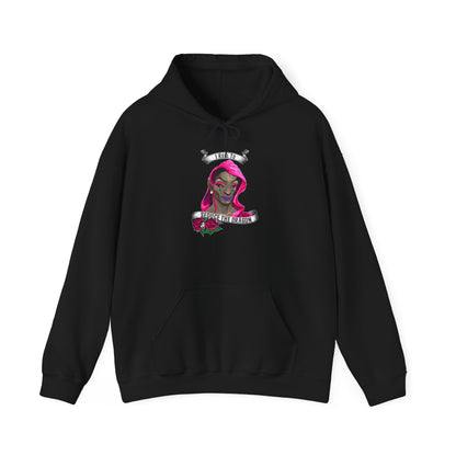 I Roll to Seduce the Dragon Hoodie | Funny DnD Gamer Hoodie with Tattoo-Style Dragon