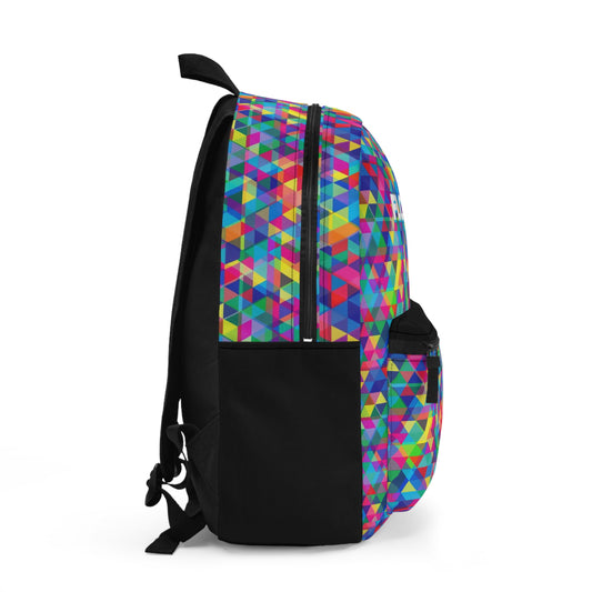 Colorful Geometric Print Backpack | Flowtives Official Merch