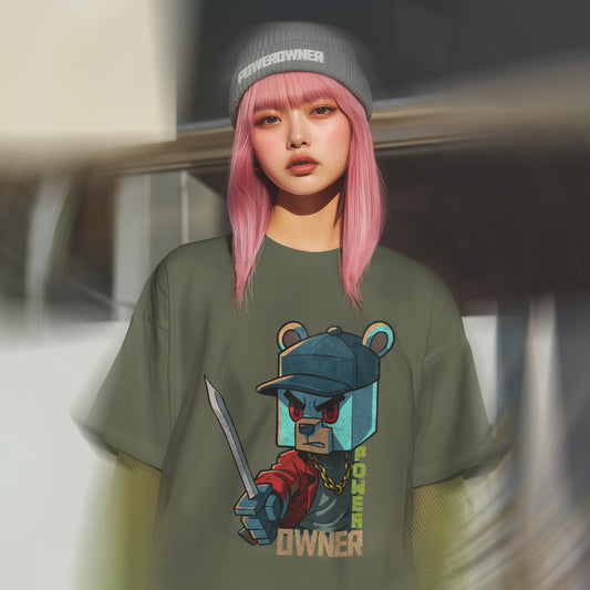 Fierce Katana Bear Tee | PowerOwner Official Merch